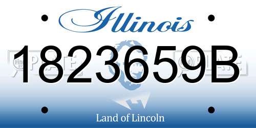 1823659B Illinois License Plate