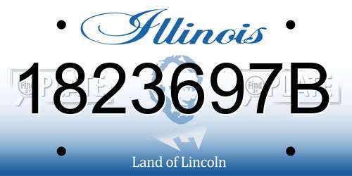 1823697B Illinois License Plate