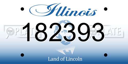 182393 Illinois License Plate