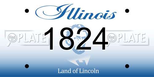 1824 Illinois License Plate