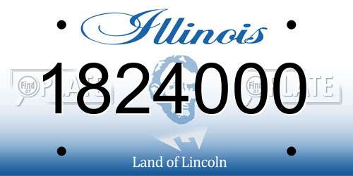 1824000 Illinois License Plate