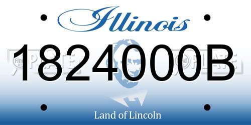 1824000B Illinois License Plate