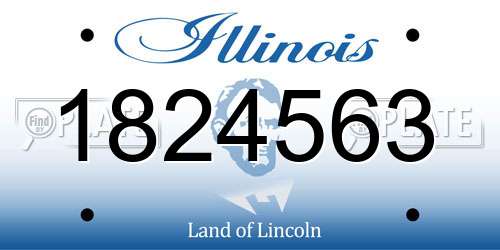 1824563 Illinois License Plate