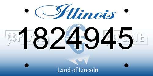1824945 Illinois License Plate