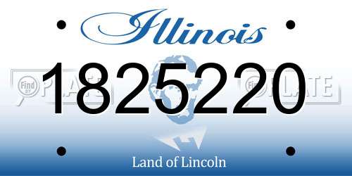 1825220 Illinois License Plate