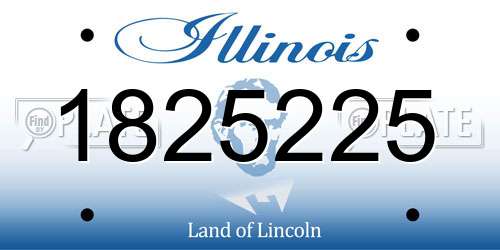 1825225 Illinois License Plate
