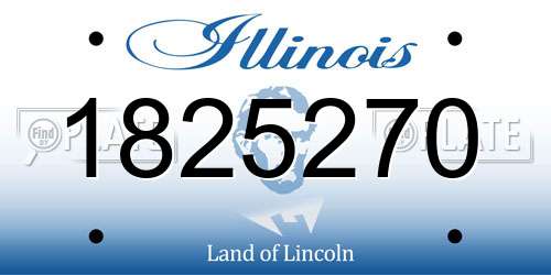 1825270 Illinois License Plate