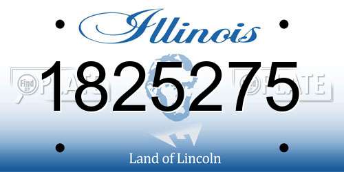 1825275 Illinois License Plate