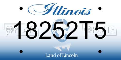 18252T5 Illinois License Plate