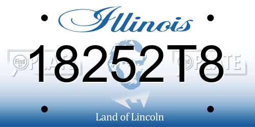 18252T8 Illinois License Plate