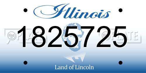 1825725 Illinois License Plate