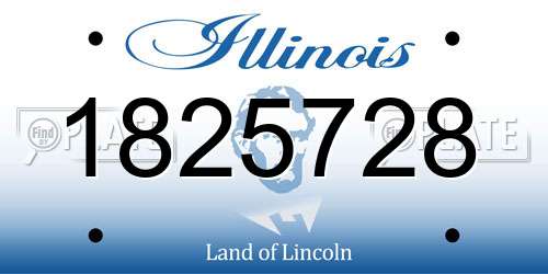 1825728 Illinois License Plate
