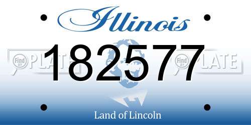 182577 Illinois License Plate