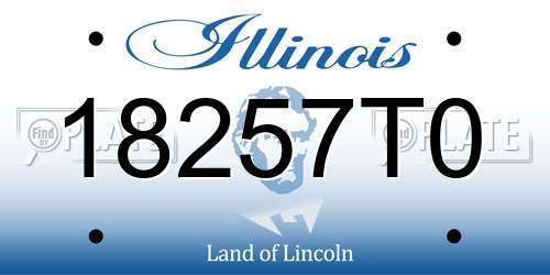 18257T0 Illinois License Plate