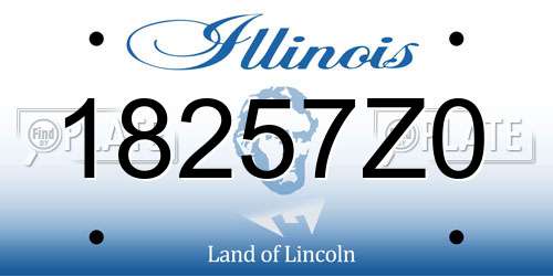 18257Z0 Illinois License Plate
