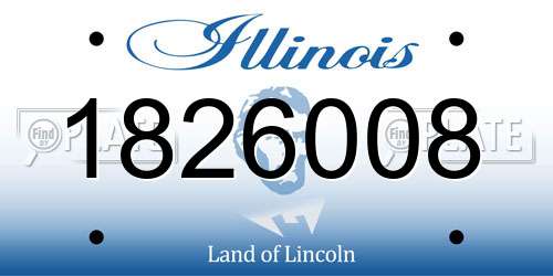 1826008 Illinois License Plate