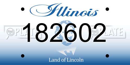 182602 Illinois License Plate