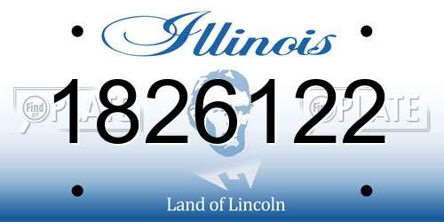 1826122 Illinois License Plate