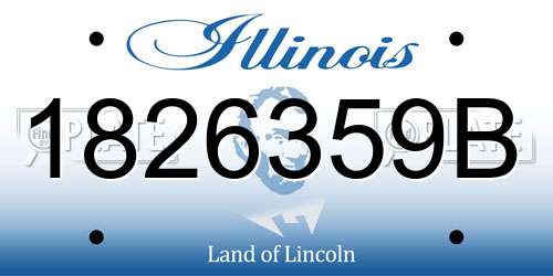 1826359B Illinois License Plate