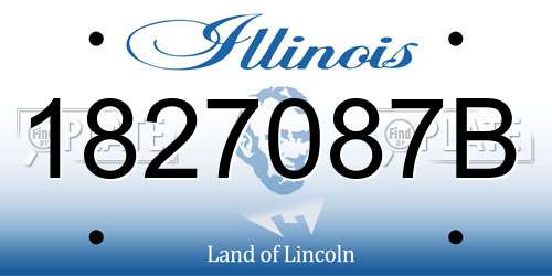 1827087B Illinois License Plate