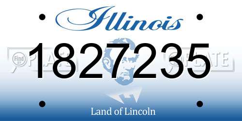 1827235 Illinois License Plate
