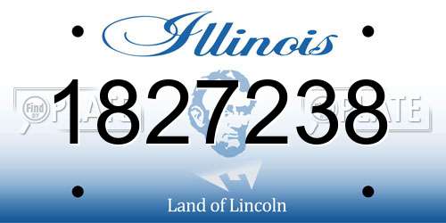1827238 Illinois License Plate