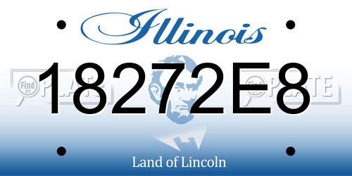 18272E8 Illinois License Plate
