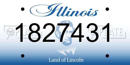 1827431 Illinois License Plate