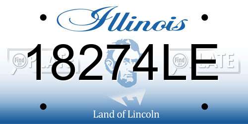 18274LE Illinois License Plate