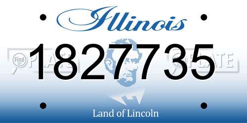 1827735 Illinois License Plate