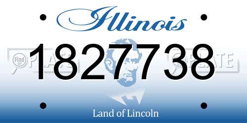 1827738 Illinois License Plate