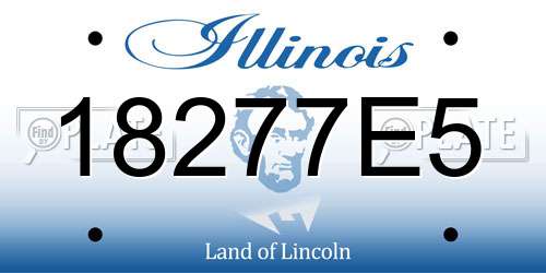 18277E5 Illinois License Plate