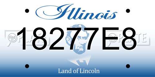 18277E8 Illinois License Plate