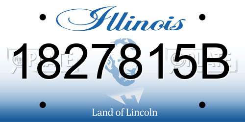 1827815B Illinois License Plate
