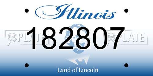 182807 Illinois License Plate