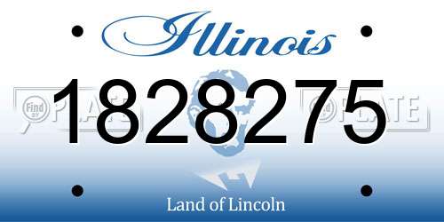 1828275 Illinois License Plate
