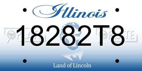 18282T8 Illinois License Plate