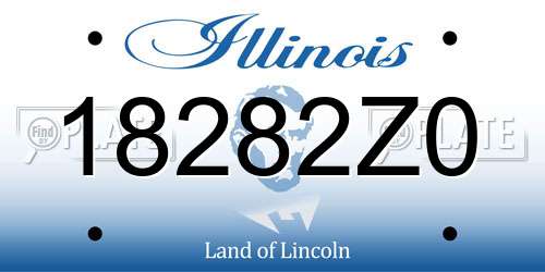 18282Z0 Illinois License Plate