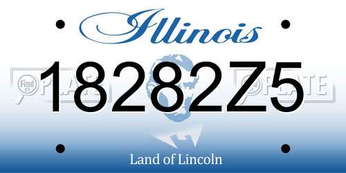 18282Z5 Illinois License Plate