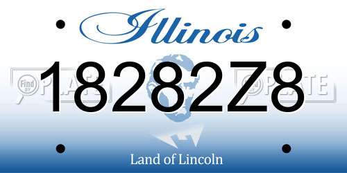18282Z8 Illinois License Plate