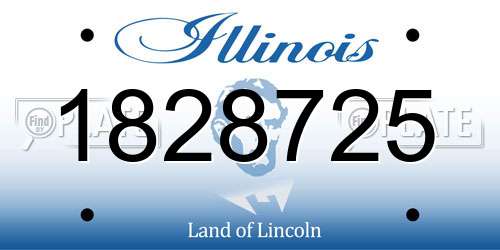 1828725 Illinois License Plate