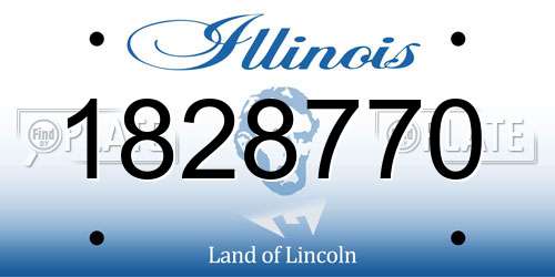 1828770 Illinois License Plate