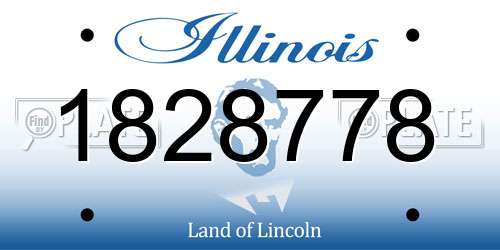 1828778 Illinois License Plate