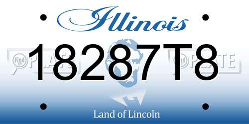 18287T8 Illinois License Plate
