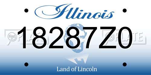 18287Z0 Illinois License Plate