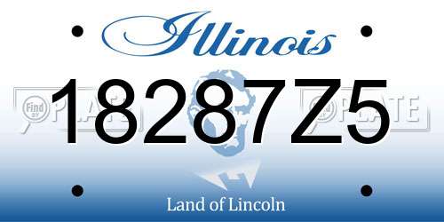 18287Z5 Illinois License Plate