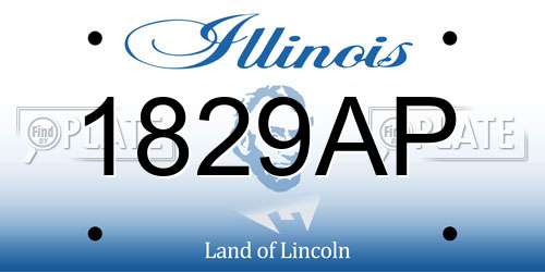 1829AP Illinois License Plate