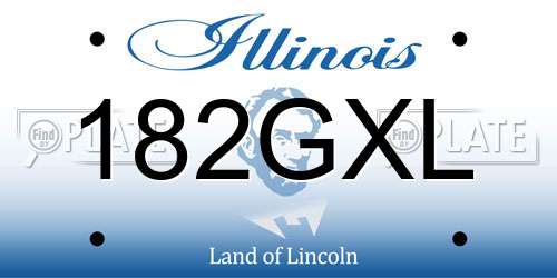 182GXL Illinois License Plate