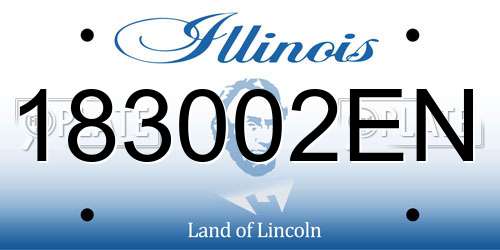 183002EN Illinois License Plate