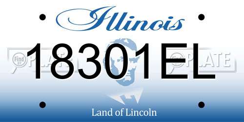 18301EL Illinois License Plate
